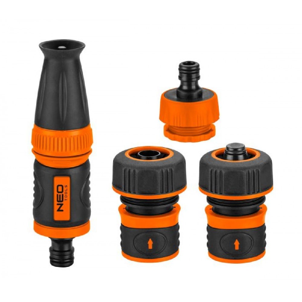 NEO TOOLS Σετ Ακροφύσιο Ψεκασμού Λάστιχου με Συνδέσμους 3/4 15-711 NEO TOOLS Σετ Ακροφύσιο Ψεκασμού Λάστιχου με Συνδέσμους 3/4 15-711
