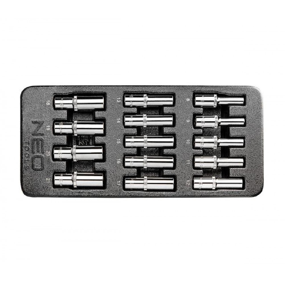 NEO TOOLS Εξάγωνα Καρυδάκια Με Καρέ Υποδοχής (1/2") Σετ 14 Τεμαχίων Με Ένθετο 84-243 NEO TOOLS Εξάγωνα Καρυδάκια Με Καρέ Υποδοχής (1/2") Σετ 14 Τεμαχίων Με Ένθετο 84-243